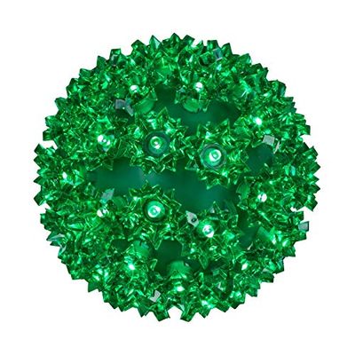 Wintergreen Lighting LED Starlight Sphere, LED Light Ball Sphere Light, Christmas Light Ball, Christmas Decoration (70 Lights, 6", Green)