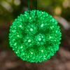 Wintergreen Lighting LED Starlight Sphere, LED Light Ball Sphere Light, Christmas Light Ball, Christmas Decoration (70 Lights, 6", Green) view 2
