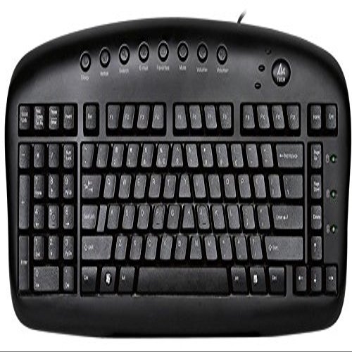 A4tech Ergonomic Left Handed Keyboard for Business/Accounting - 8 Multimedia Hotkeys - Eliminates RSI and Carpal Tunnel - Patented Natural_Reduce Back and Shoulder Strain to Improve Posture