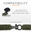 Savior Survival Gear Paracord Watch Band - Compatible with Apple Watch Band 49mm 46mm 45mm 44mm 42mm - iWatch Band Series Ultra 10 9 8 7 6 5 4 3 2 1 SE  Adjustable strap for men (Black, Large) view 3