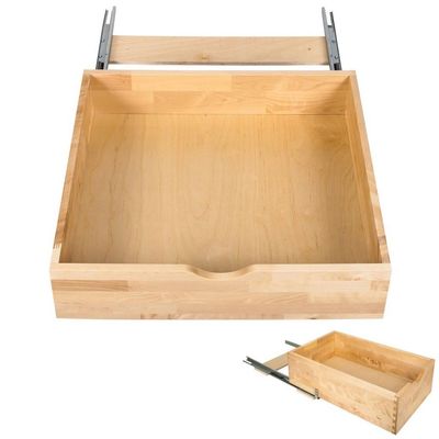 Hardware Resources RO27-WB Preassembled Rollout Shelf System, White Birch