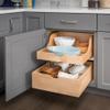 Hardware Resources RO27-WB Preassembled Rollout Shelf System, White Birch view 2