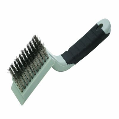 Warner 10493 Soft Grip Wide Stainless Stripper Wire Brush, 5x11 row