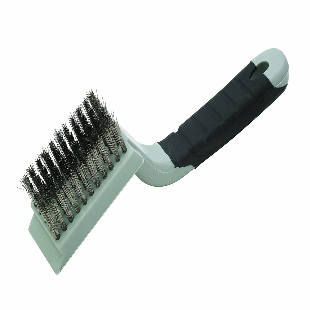 Warner 10493 Soft Grip Wide Stainless Stripper Wire Brush, 5x11 row