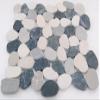 Interlocking Pebble Floor Tiles (5-Pack) Kitchen, Bathroom, and Patio Flooring | Indoor and Outdoor Use | Natural Black Grey Tan Red Stones | Quick and Easy Grout Installation view 2