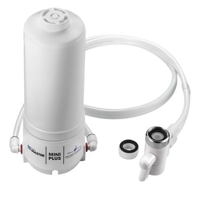 Home Master HM-MINI-Plus Countertop Faucet Filter, 750 Gallons Replaceable Filter, 1 Micron Absolute, NSF Certified Filter, Removes Lead, Chlorine, Chemicals, VOCs, TTHMs & More, Made in USA