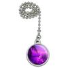 Beach Sunset Hibiscus Flower Hawaiian Purple Ceiling Fan and Light Pull view 1