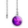 Beach Sunset Hibiscus Flower Hawaiian Purple Ceiling Fan and Light Pull view 2
