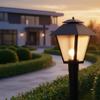 Generation Lighting Polycarbonate 1-Light Outdoor Post Lantern in Black view 2