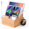 Pezin & Hulin Bamboo Charging Station for Multiple Devices with 5-Port HUB view 1