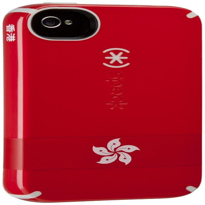 Speck SPK-A1397 Limited Edition iPhone 4S CandyShell Case, Hong Kong Flag - 1 Pack - Carrying Case - Red/White