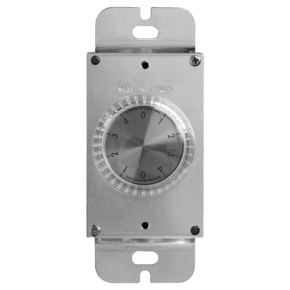 Quorum International 4-Speed Rotary Wall Control | White Finish | Fan Speed and Power Control | Includes Gold & Silver Knobs | Compatible with Most Quorum Ceiling Fans | 7-1197-0