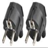 Toptekits (2 Pack) EU 16A Schuko CEE7 French Germany Korea 4.8mm Pin DIY Rewireable Power Plug, Europlug Receptacles Elbow Plug, Cee7 Adapter, European Travel Plug Adapter (Black) view 1