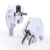 Toptekits (2 Pack) EU Europe 16A Schuko French Korea 4.8mm Pin DIY Rewireable Plug Max AC250V, White, Type F Connector, CE Certified view 2
