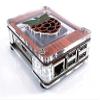 C4Labs - Zebra Fan Inlay Case (Wood) ~ for Raspberry Pi 4B, 3B+, 3, Pi 2 view 2