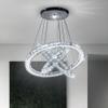 diisunbihuo 3-Ring Crystal Chandelier Adjustable LED Pendant Cool White view 1