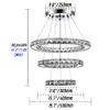 diisunbihuo 3-Ring Crystal Chandelier Adjustable LED Pendant Cool White view 2