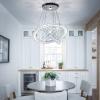diisunbihuo 3-Ring Crystal Chandelier Adjustable LED Pendant Cool White view 4