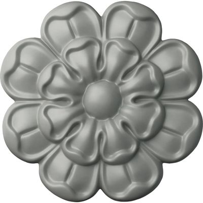 Ekena Millwork ROS05X05BO Brontes Round Rosette, 5"OD x 5/8"P, Primed
