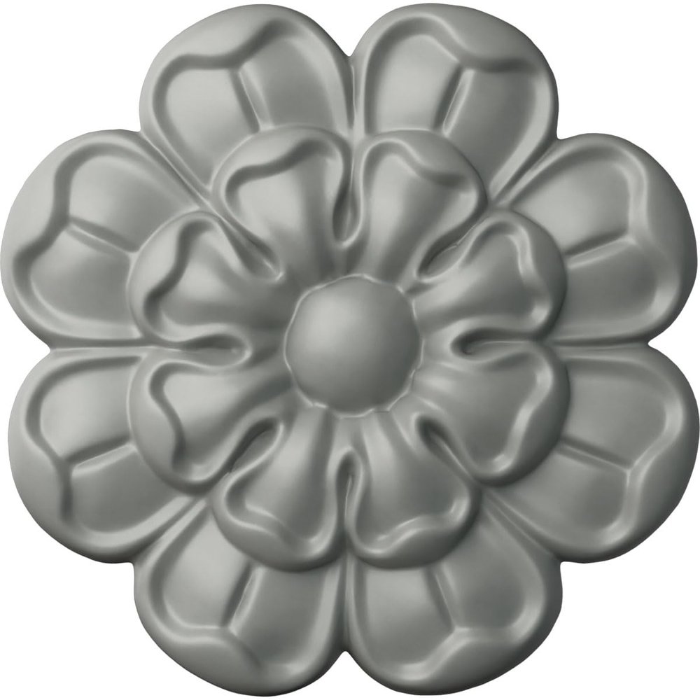 Ekena Millwork ROS05X05BO Brontes Round Rosette, 5"OD x 5/8"P, Primed