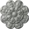 Ekena Millwork ROS05X05BO Brontes Round Rosette, 5"OD x 5/8"P, Primed view 1