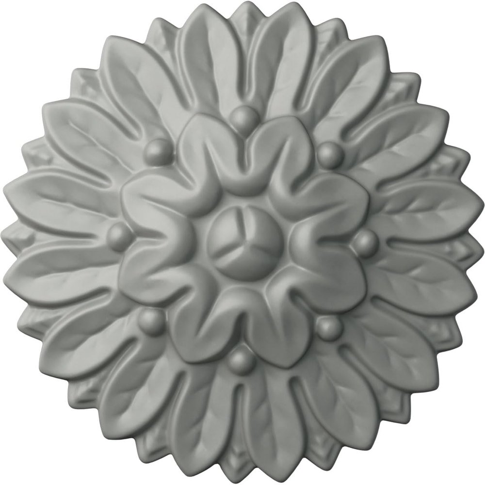 Ekena Millwork ROS06X06CH 6-Inch Od X 1 1/8-Inch P Chesterfield Rosette, Factory primed and ready for paint