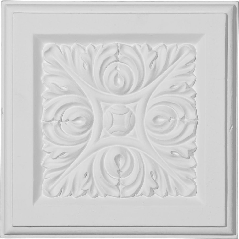 Ekena Millwork PB05X05X01OD Odessa Plinth Blocks, 5 1/4"W x 5 1/4"H x 1 1/4"P, Primed,Factory primed and ready for paint