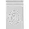 Ekena Millwork PB05X09X01AD Adonis Bullseye Plinth Blocks, 5 3/4"W x 9 3/8"H x 1"P, Primed view 1