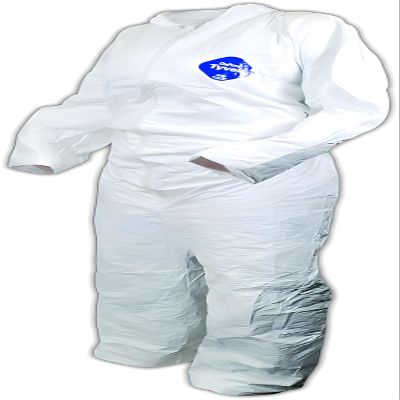 DuPont Tyvek 400 Disposable Protective Coverall With Open Wrists And Ankle, White, 4X-Large, 25-Pack