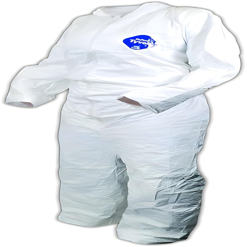 DuPont Tyvek 400 Disposable Protective Coverall With Open Wrists And Ankle, White, 4X-Large, 25-Pack