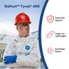 DuPont Tyvek 400 Disposable Protective Coverall With Open Wrists And Ankle, White, 4X-Large, 25-Pack view 3