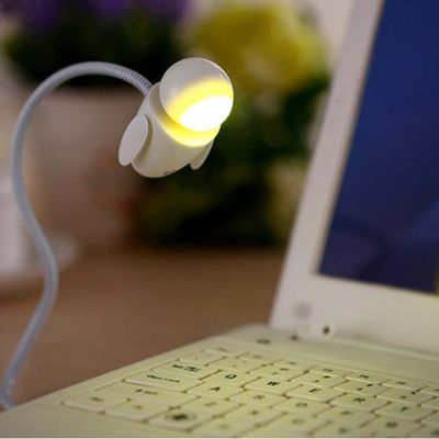 Amants01 USB Robot Shape LED Light,Touch Switch LED Light, LED Reading Lamp for Keyboard,Portable Night Light.