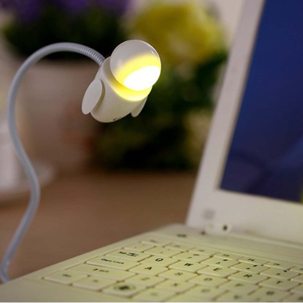 Amants01 USB Robot Shape LED Light,Touch Switch LED Light, LED Reading Lamp for Keyboard,Portable Night Light.