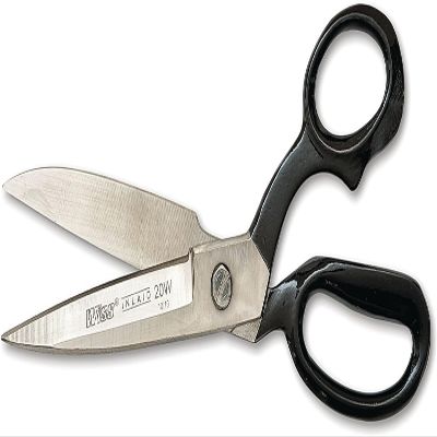 Crescent Wiss 10" Wide Blade Bent Handle Industrial Shears - Professional Heavy Duty Utility Scissors Tool for Sewing Fabric, Upholstery, Carpet & Drapery - W20W