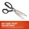 Crescent Wiss 10" Wide Blade Bent Handle Industrial Shears - Professional Heavy Duty Utility Scissors Tool for Sewing Fabric, Upholstery, Carpet & Drapery - W20W view 3