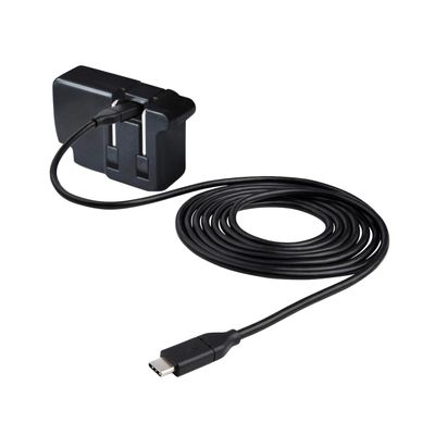 Tiny Compact/Foldable Wall Charger with Attached 3 ft USB-C Cable, Compatible with Android/Samsung Galaxy Models, iPad Pro Tablets, and Other USB-C Devices