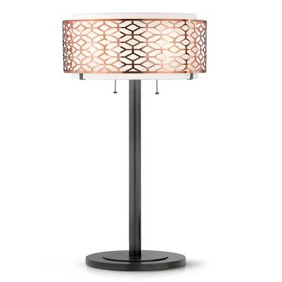 HOMEGLAM. 61"H Melrose Metal Floor Lamp-Brushed Copper