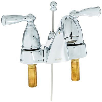 Moen WS84912 Banbury Two-Handle Low Arc Bathroom Faucet, Pack of 1, Chrome
