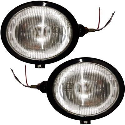 DirectNine Basics 1 Pair Black Head LAMP / LIGHT (12V) for Massey Ferguson Tractors