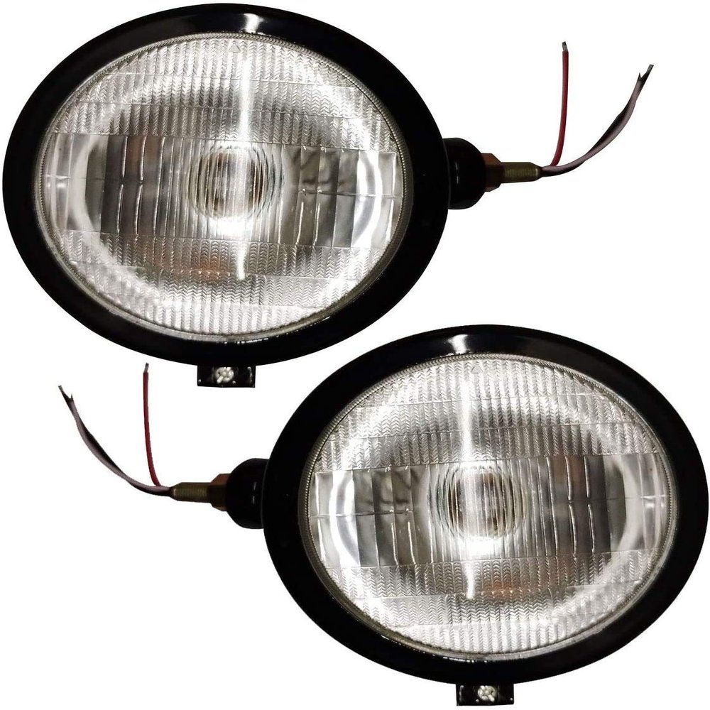 DirectNine Basics 1 Pair Black Head LAMP / LIGHT (12V) for Massey Ferguson Tractors