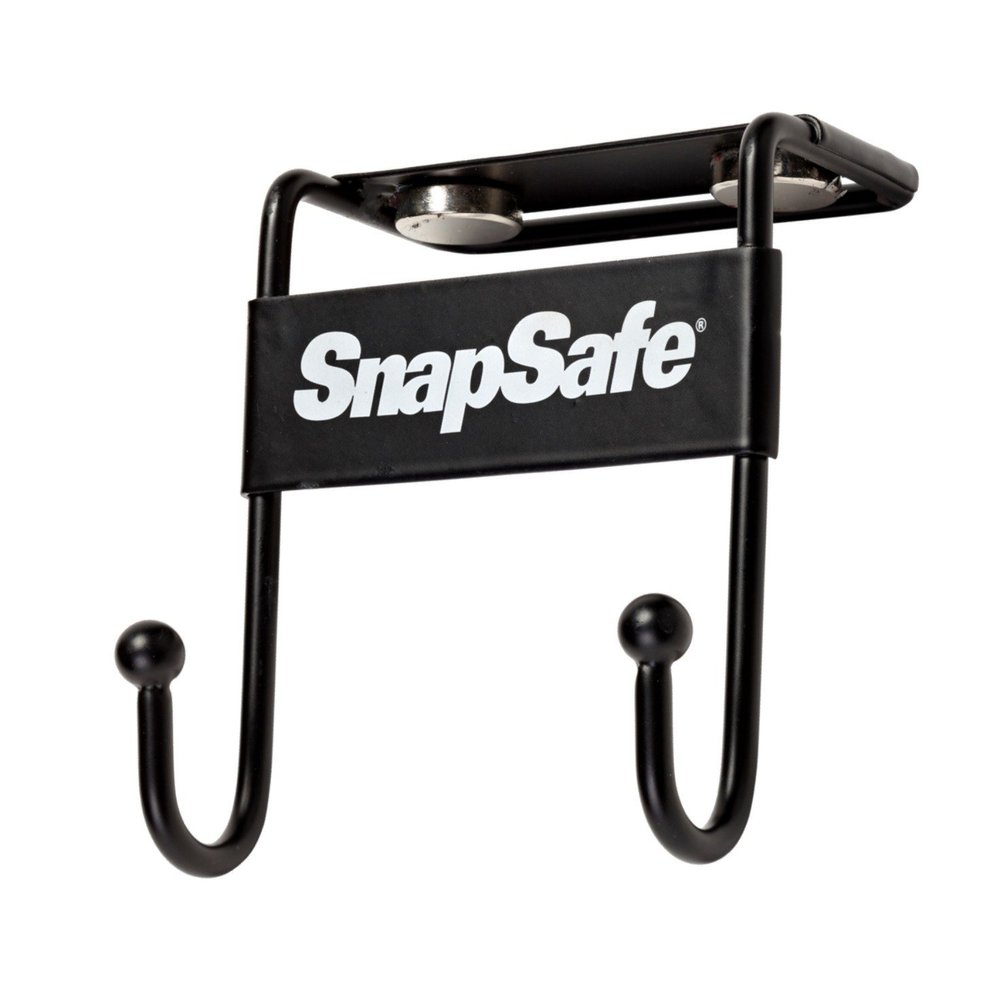 SnapSafe Magnetic Safe Hook 75911 - Two-Pronged Hook Design with Non-Scratch Coating and Heavy Duty Magnets Rated for 35 Pounds to Securely Organize Your Gear, Gun Case, Binoculars, Range Bags, & More