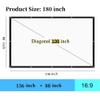 180 Inch Outdoor Projector Screen, WRLSUN HD 16:9 Large Folding Portable Home Theater Movie Screen for Camping/Office/Party/Double Sided Projection view 4