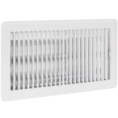 EZ-FLO 6 x 12 Inch (Duct Opening) Floor Register Vent Cover, One-Way Ventilation Register Diffuser, Solid Steel HVAC Air Vent Cover, White, 61638