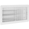 EZ-FLO 6 x 12 Inch (Duct Opening) Floor Register Vent Cover, One-Way Ventilation Register Diffuser, Solid Steel HVAC Air Vent Cover, White, 61638 view 1