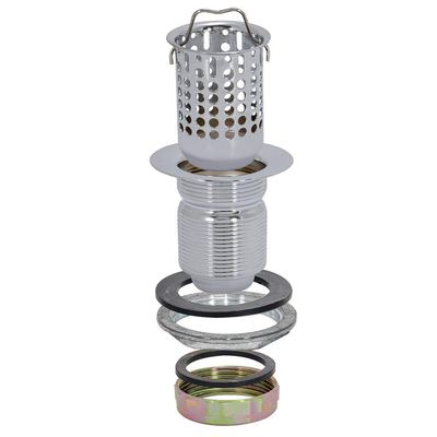 EZ-FLO 3 Inch Removable Kitchen Sink Strainer Drain Extended Shank Junior Duo, Stainless Steel, 1-7/8 Inch to 2-1/4 Inch Opening, 30037