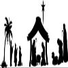 Walls with Style Nativity Scene for Walls or Glass Blocks Christmas Vinyl Decor, (Black) view 2