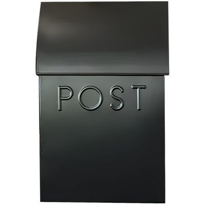 NACH Mailboxes for Outside Wall Mount, 15 x 10 x 4 inches, Black Wall Mounted Mailbox and Newspaper Holder, Waterproof Mailbox for Door - The Milano Mailbox
