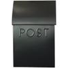 NACH Mailboxes for Outside Wall Mount, 15 x 10 x 4 inches, Black Wall Mounted Mailbox and Newspaper Holder, Waterproof Mailbox for Door - The Milano Mailbox view 1