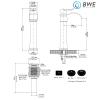 BWE Brushed Nickel Bathroom Vessel Sink Faucet 1 Hole, Modern Style view 2