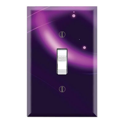 Graphics Wallplates - Abstract Purple - Single Toggle Wall Plate Cover
